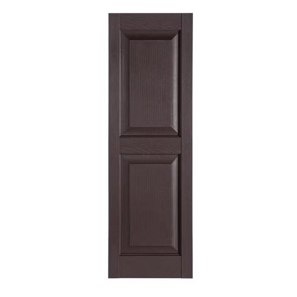 15 Inch x 39 Inch Raised Panel Exterior Vinyl Shutter, PR, Perfect Shutters, Mfr#: RP-15-39-25